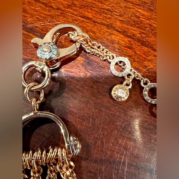 Brilliant HENRI BENDEL Multi Strand Necklace Rose Gold Swarovski Dangles EUC - Picture 13 of 16